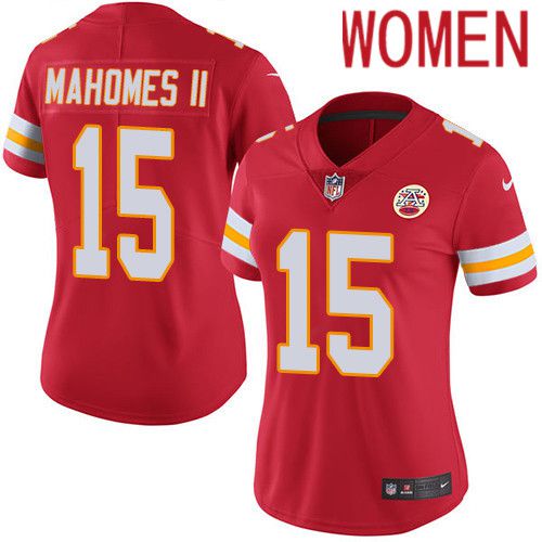 Women Kansas City Chiefs 15 Patrick Mahomes II Nike Red Vapor Limited NFL Jersey